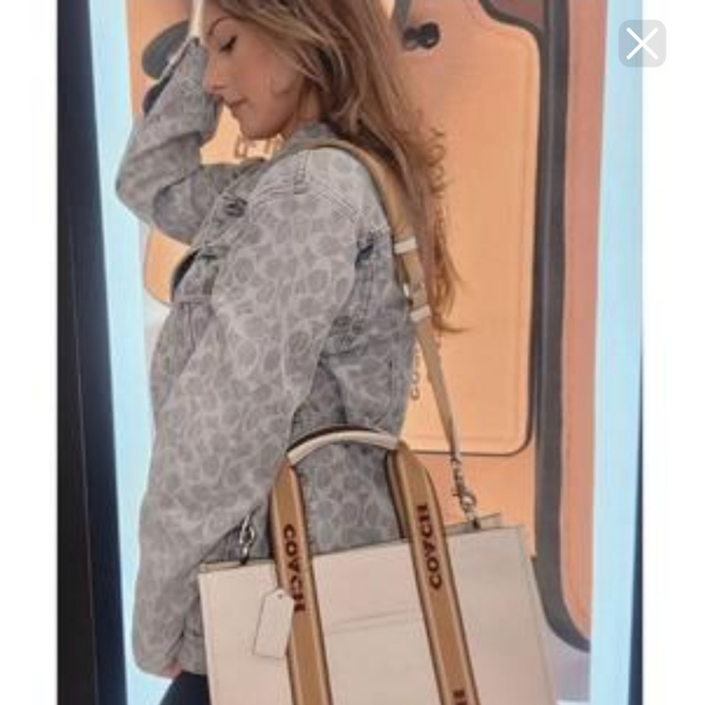New! Best Seller! Smith Tote in Silver/Chalk Multi - White - Picture 8 of 8
